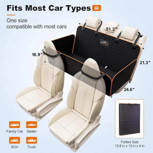 Hard Bottom Back Seat Extender + (FREE Dog Bed)