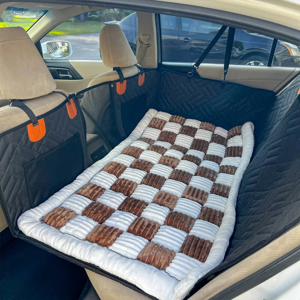 Hard Bottom Back Seat Extender + (FREE Dog Bed)